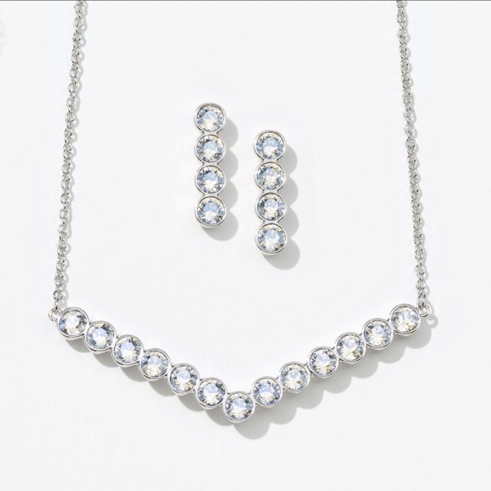 Touchstone Crystal By Swarovski Necklace & Earring